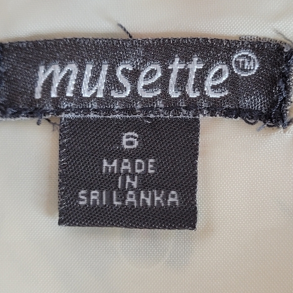 Musette Sleeveless Princess Seams Abstract Floral Midi Sheath Dress - Size 6 - Picture 7 of 8